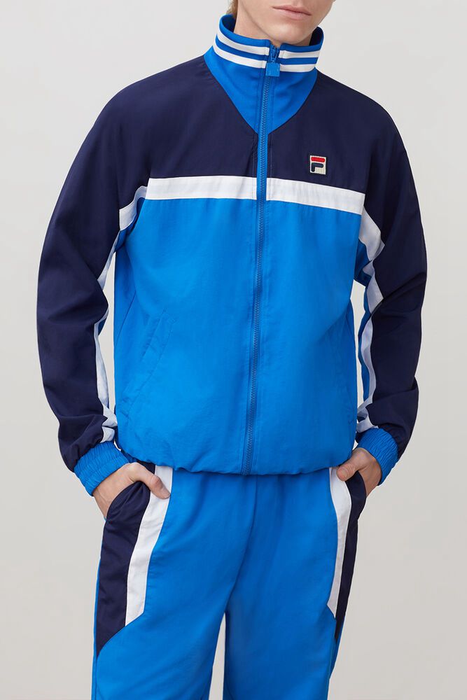 Fila Jacket Mens Blue - Diego Track - Philippines 0859627-TP